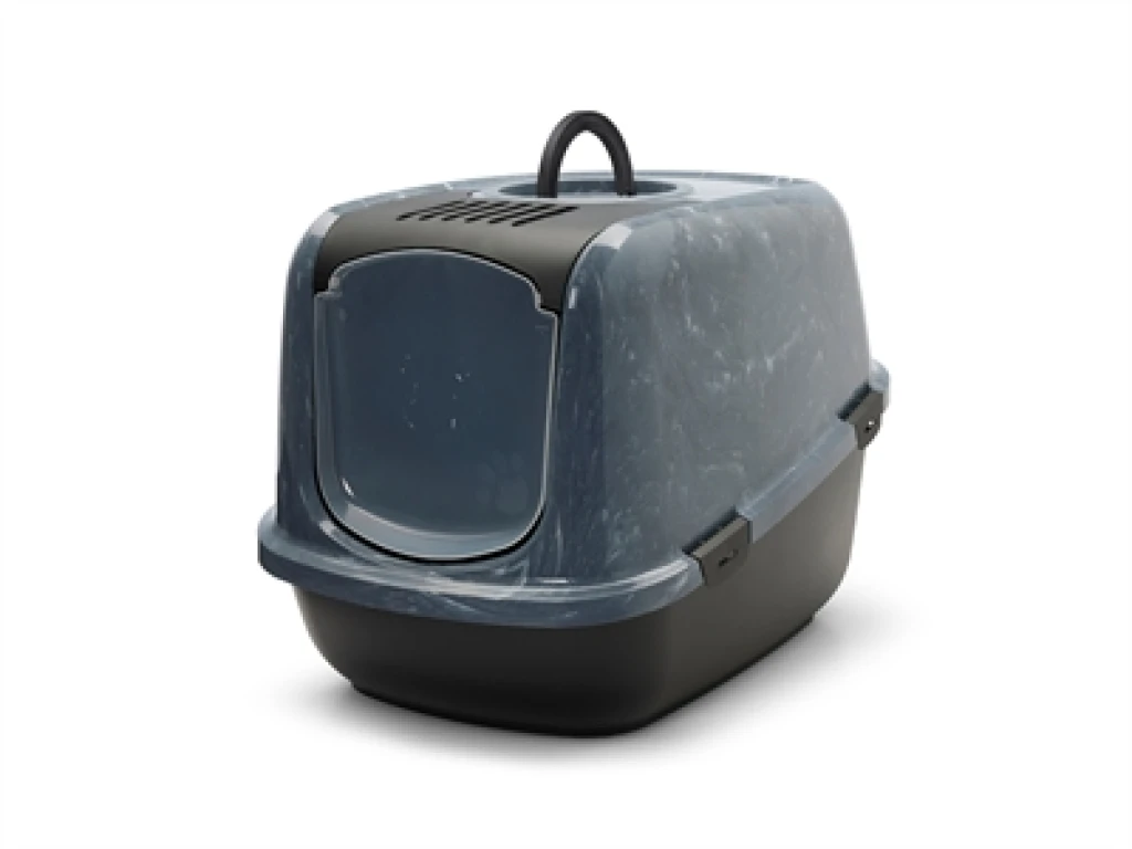 Savic Kattenbak Nestor Jumbo Marble Grijs/Zwart 66,5x48,5x46,5 cm