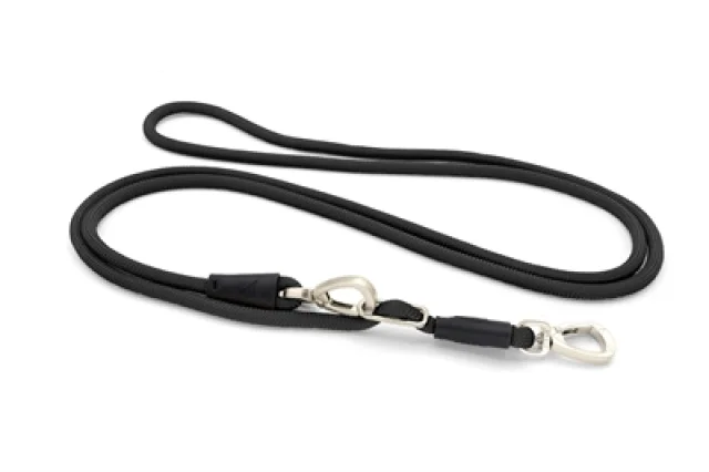 MORSO HONDENRIEM HANDS FREE SOFT ROPE GERECYCLED ZWART