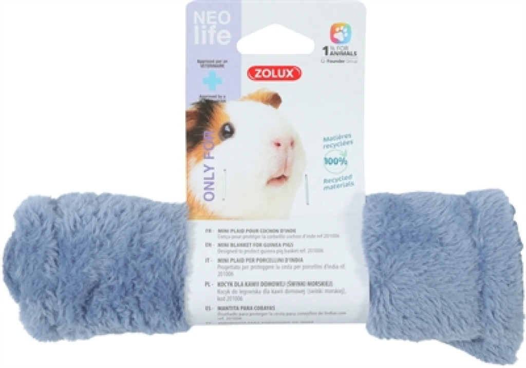 Dekentje voor cavia blauw, 1 stuk