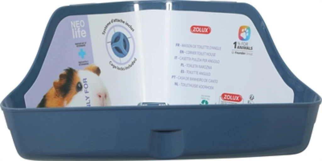 Hoektoilet Blauw 35x25x15 cm voor cavia - 1 stuk