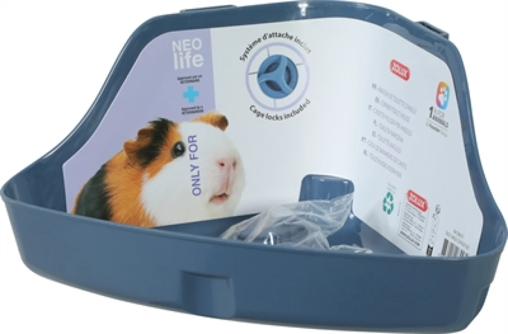 Hoektoilet Blauw 35x25x15 cm voor cavia - 1 stuk