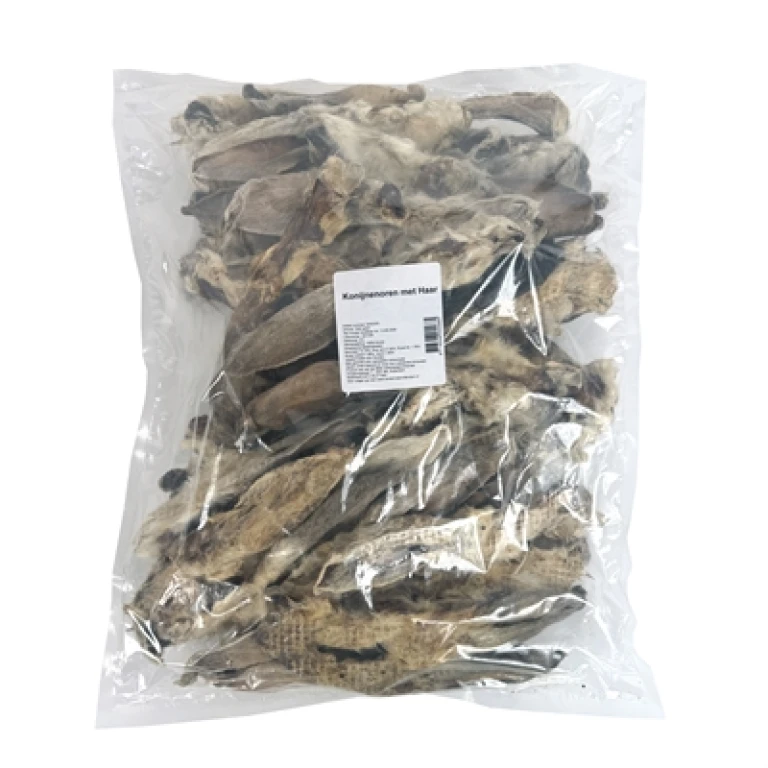 PETSNACK Hondensnacks Konijnenoren met Vacht 1 kg