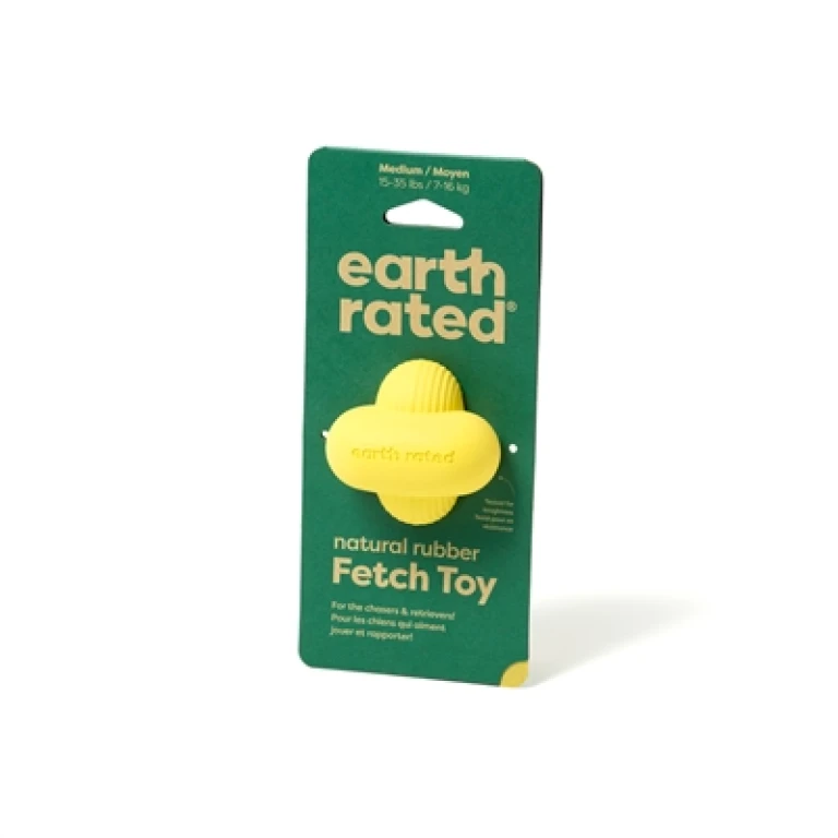 Earth Rated Fetch Toy Rubber hondenspeelgoed - geel - 1 stuk