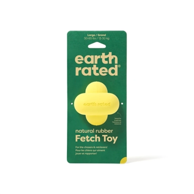 Earth Rated Fetch Toy Rubber hondenspeeltje - Geel - 1 stuk