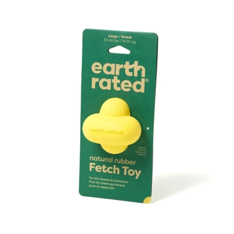 Earth Rated Fetch Toy Rubber hondenspeeltje - Geel - 1 stuk