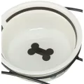TRIXIE VOERBAK HOND FOOD KERAMIEK WIT / ZWART