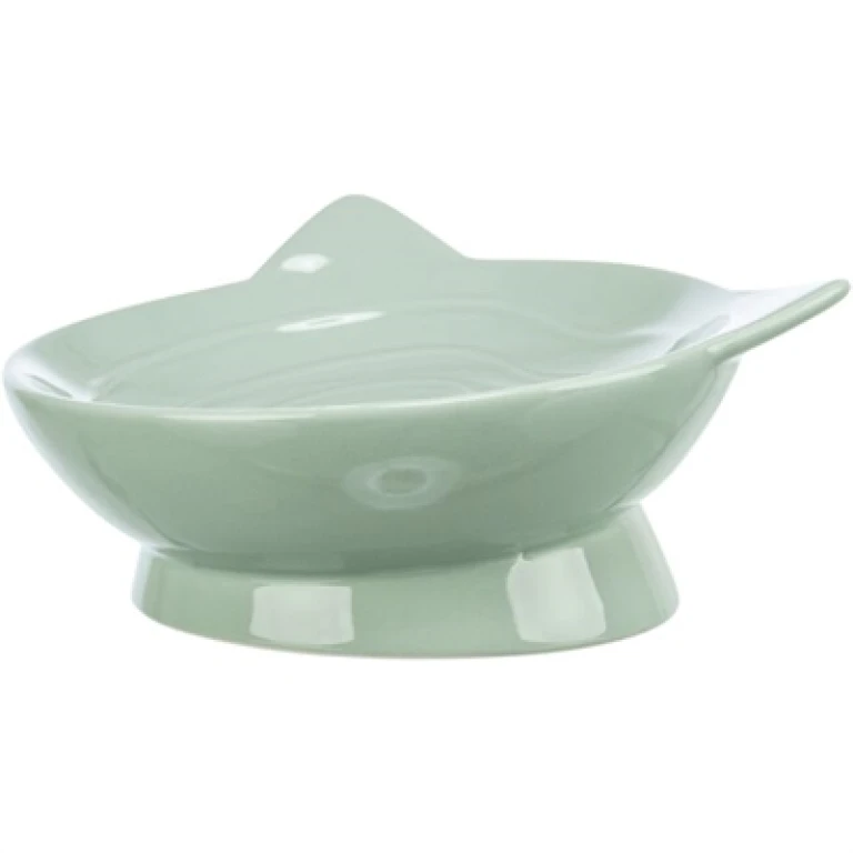 TRIXIE Voer- en drinkbak voor kat Viviana Keramiek Salie - 1 stuk