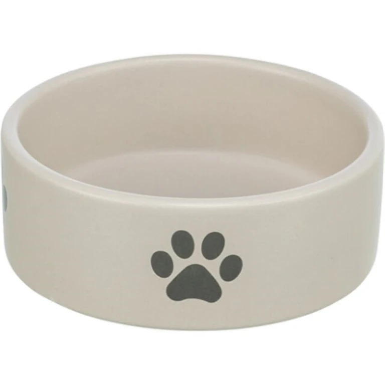 TRIXIE Voer- en Drinkbak voor Honden - Keramiek - Lichtgrijs - 1 stuk