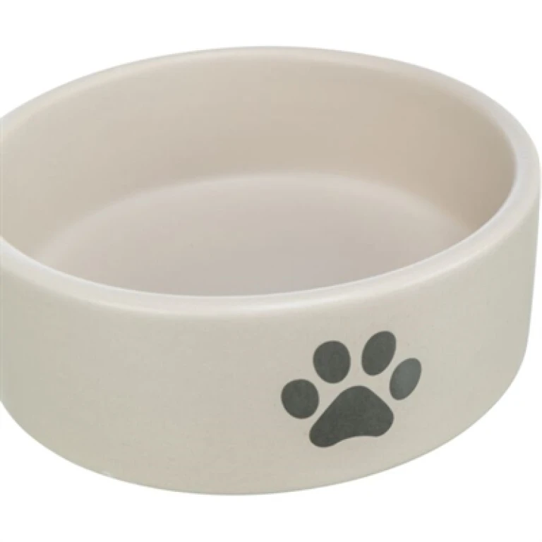 TRIXIE Voer- en Drinkbak voor Honden - Keramiek - Lichtgrijs - 1 stuk