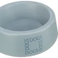 TRIXIE VOERBAK / DRINKBAK HOND DOGS KERAMIEK GRIJSBLAUW
