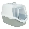 TRIXIE KATTENBAK VICO OPEN TOP MET KAP LICHTGRIJS / WIT