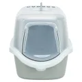 TRIXIE KATTENBAK VICO OPEN TOP MET KAP LICHTGRIJS / WIT