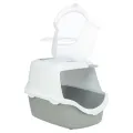 TRIXIE KATTENBAK VICO OPEN TOP MET KAP LICHTGRIJS / WIT