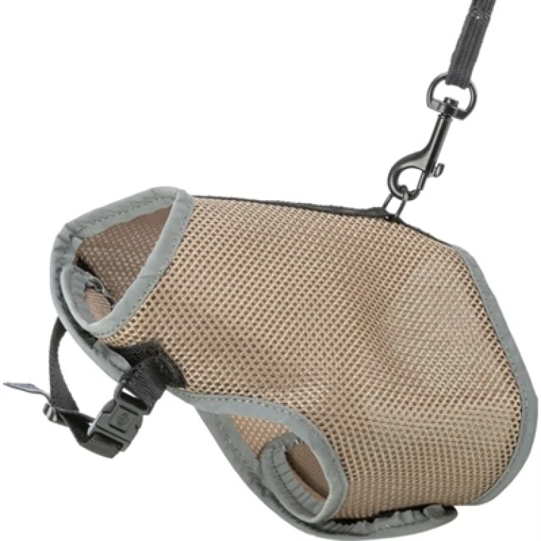 TRIXIE Softtuig voor kat met riem - Taupe - 1 stuk