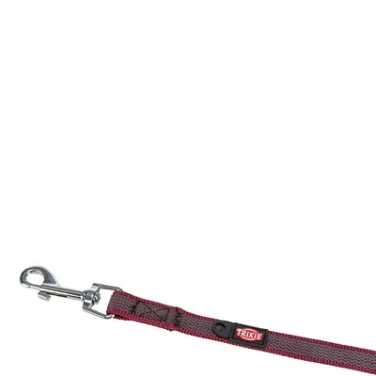 TRIXIE Hondenriem Sleeplijn met Rubber Anti-slip - Sangria Rood - 1 stuk
