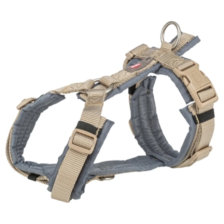 TRIXIE Hondentuig Premium Trekking Zand Taupe / Grafiet Grijs L-XL 1 stuk