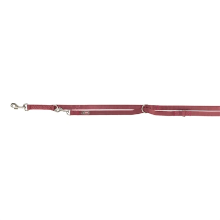 TRIXIE Verstelbare Hondenriem Premium - Sangria Rood - 1 stuk