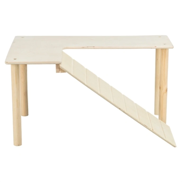 Trixie Platform met Helling voor Muizen en Hamsters - Onbehandeld Hout - 1 stuk