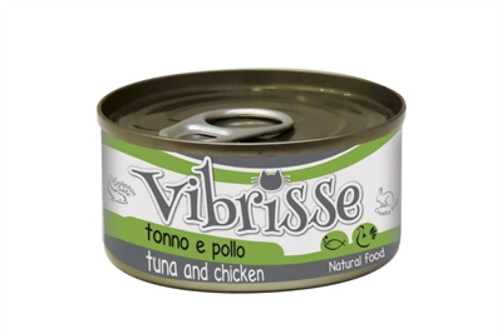 Vibrisse Kat Natvoer Tonijn & Kip - Set van 24 x 70g