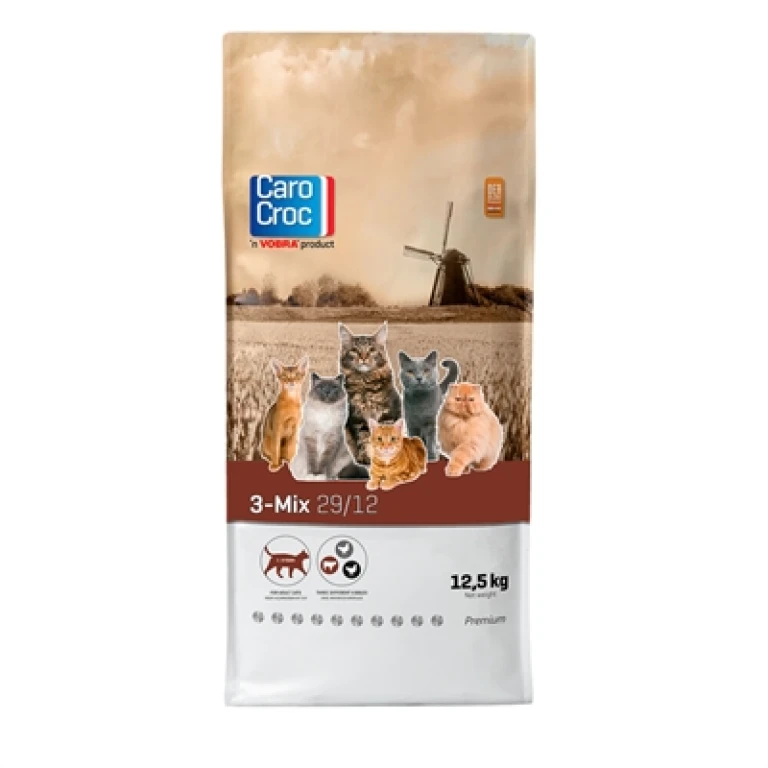 CaroCroc Kat 3-Mix Kat Droogvoer - 1 stuk van 12,5 kg
