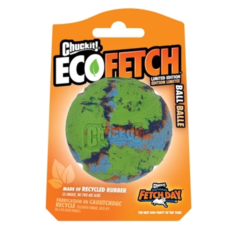 Chuckit Ecofetch Ball Gerecycled Hondenspeelgoed - 6,4 cm - 1 stuk