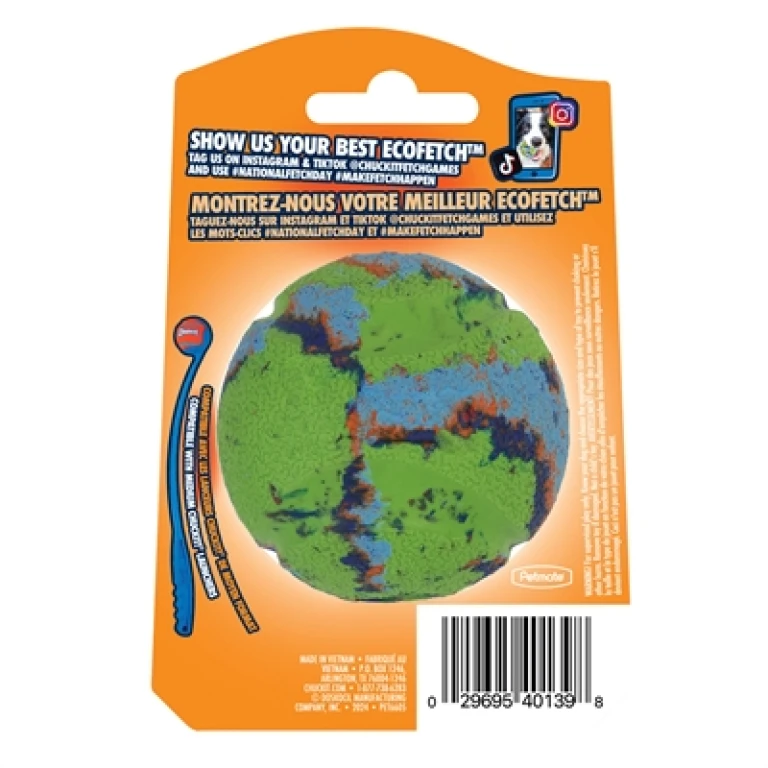 Chuckit Ecofetch Ball Gerecycled Hondenspeelgoed - 6,4 cm - 1 stuk