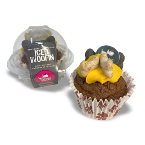 THE BARKING BAKERY CAROB WOOFIN MET GEEL GLAZUUR