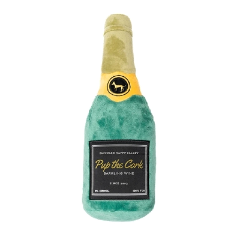 Knuffel Hondenspeeltje Sparkling Wine 29 cm - 1 stuk