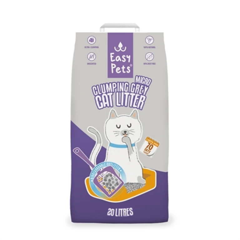 Easypets Kattenbakvulling Clumping Grey Micro 20L (1 stuk)