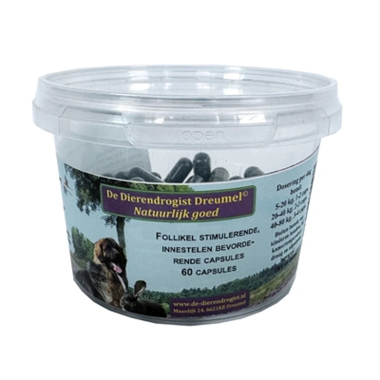 Hond Voedingssupplement Follikel Stimulerend 60 capsules