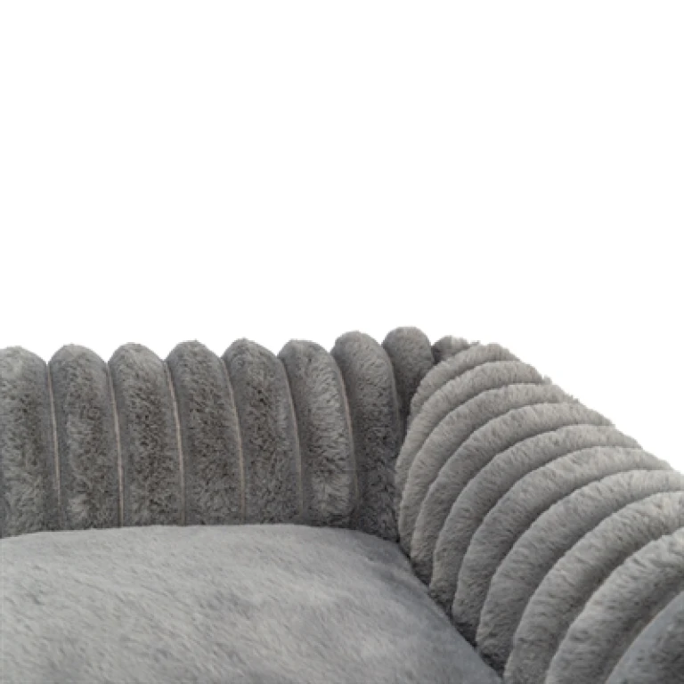 TRIXIE Hondenmand Lonni Ribfluweel Hoekig Grijs - 80x60 cm - 1 stuk