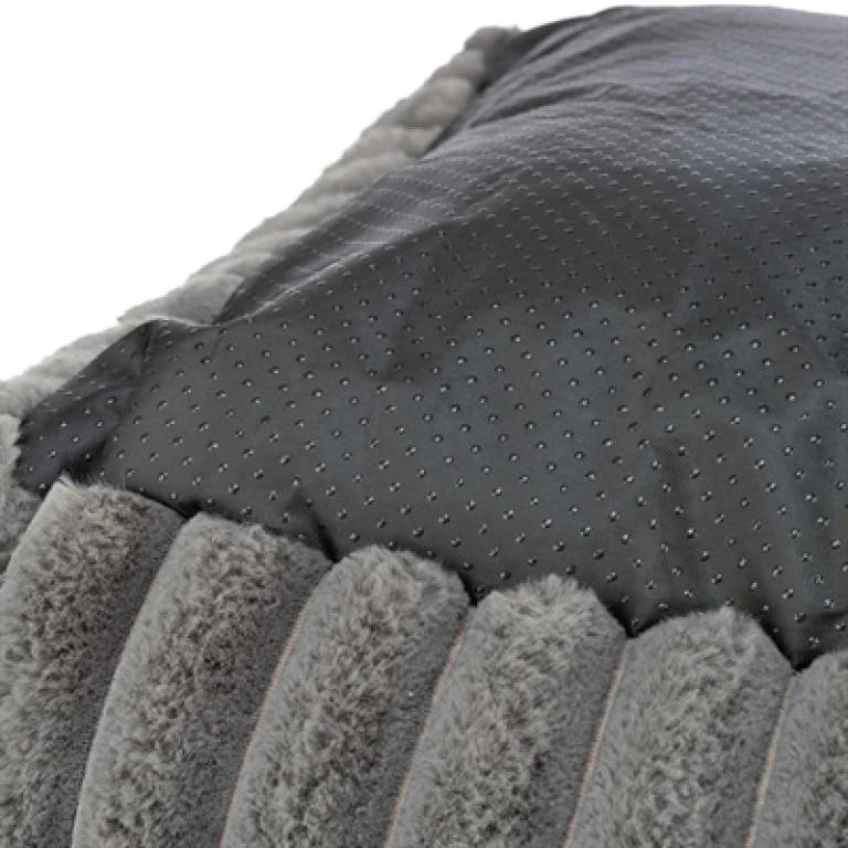 TRIXIE Hondenmatras Lonni Ribfluweel Hoekig Grijs 100x70 cm - 1 stuk