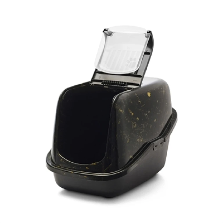 Savic Kattenbak Nestor Marble Zwart/Goud 56x39x38,5 cm