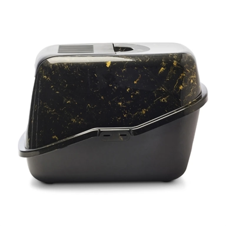Savic Kattenbak Nestor Marble Zwart/Goud 56x39x38,5 cm