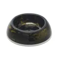 SAVIC VOERBAK DELICE 1 MARBLE ZWART / GOUD