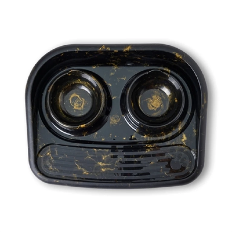 Savic Butler Voer- en Drinkbakken Set met Plateau Marble Zwart/Goud - 1 stuk