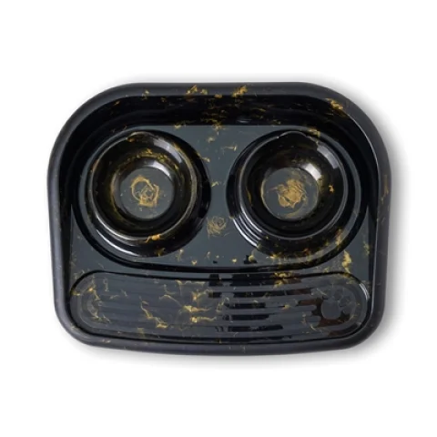 SAVIC BUTLER VOERBAK EN DRINKBAK MET PLATEAU MARBLE ZWART / GOUD