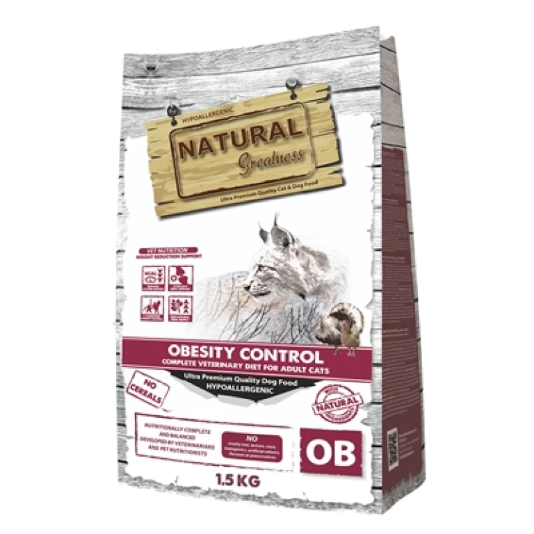 Natural Greatness Veterinary Diet Cat Obesity Control Kat Droogvoer - 1,5 kg