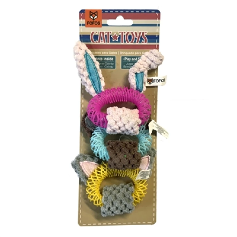 Kattenspeelgoedset Fofos Tiny Triple Ears - Set van 3