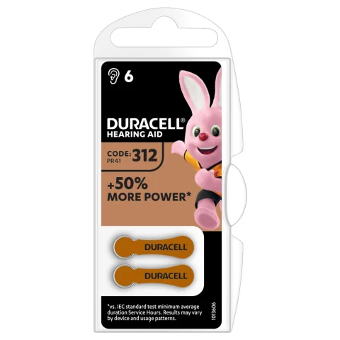 Duracell knoopcel zinc air bruin 312 - 05007517