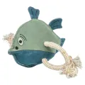 TRIXIE Hondenspeelgoed Vis van Leer met Touw - 28 cm - 1 stuk
