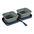 ZOLUX Bivouak 2in1 opvouwbare voer- en drinkbak blauw, 1 stuk