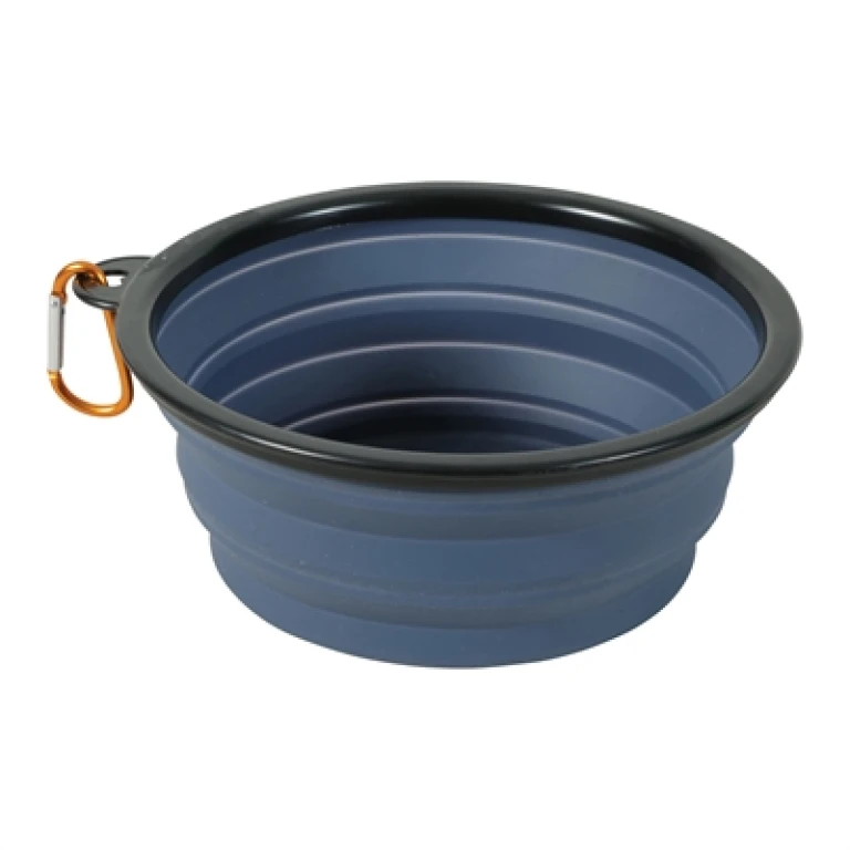 ZOLUX Bivouak opvouwbare voerbak siliconen blauw - 1 stuk
