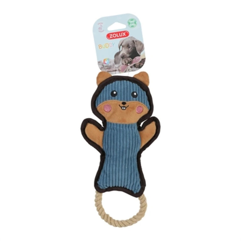Zolux Buddy Hamster pluche hondenspeeltje blauw - 1 stuk