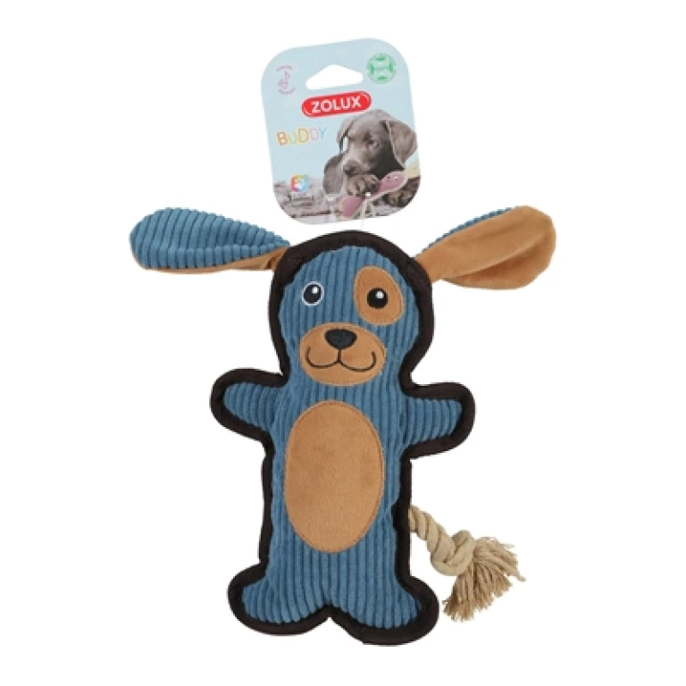 Zolux Buddy Hond Pluche Hondenspeeltje - Blauw - 1 stuk