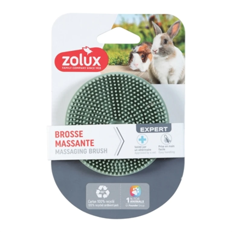 Borstel voor knaagdieren Zwart 7,5 cm - 1 stuk