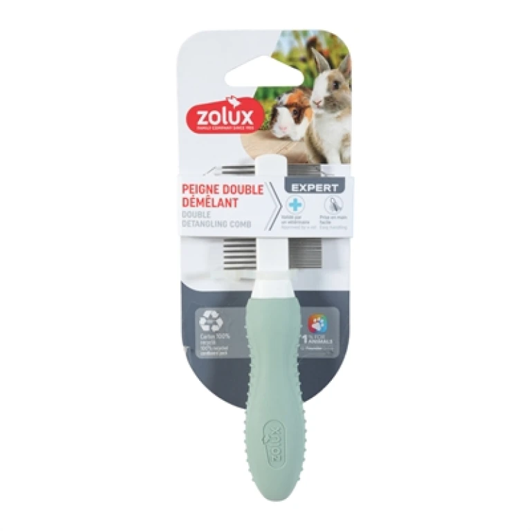 Dubbele Kam Knaagdier Zwart 14,5 cm - 1 stuk