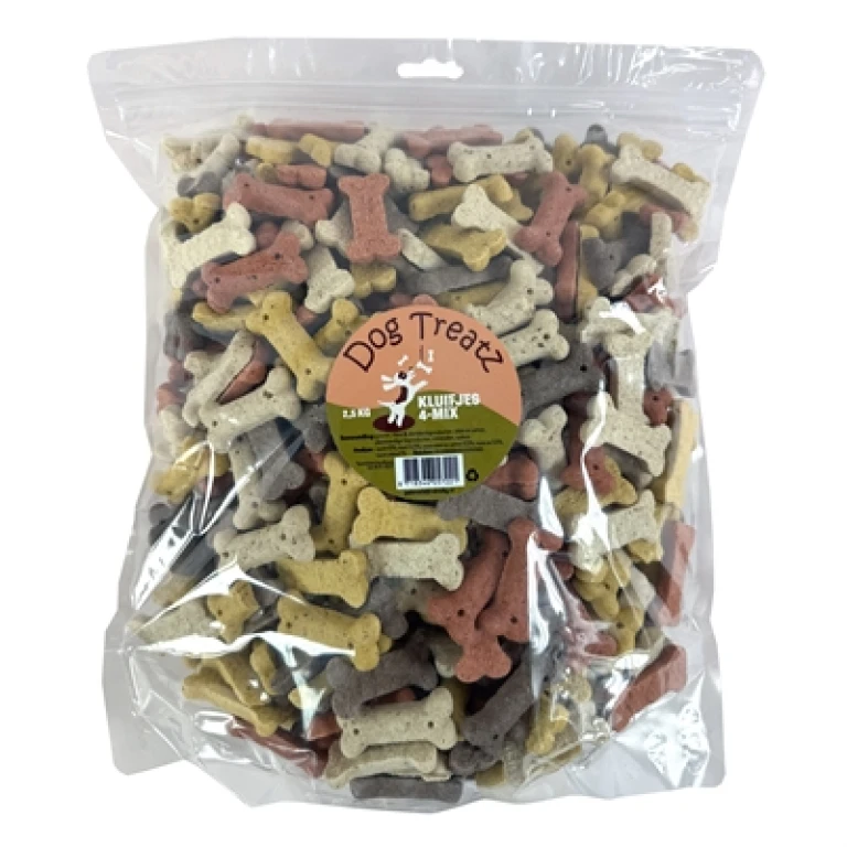 Hondensnacks Kluifjes 4-Mix 2,5 kg
