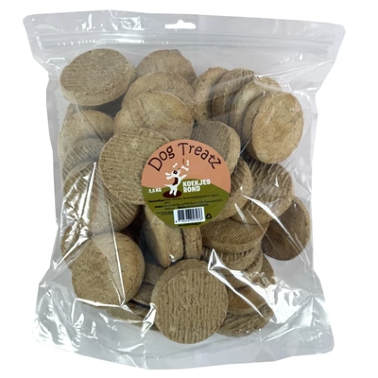 Dog Treatz Ronde Hondenkoekjes - 1 stuk (2,5 kg)