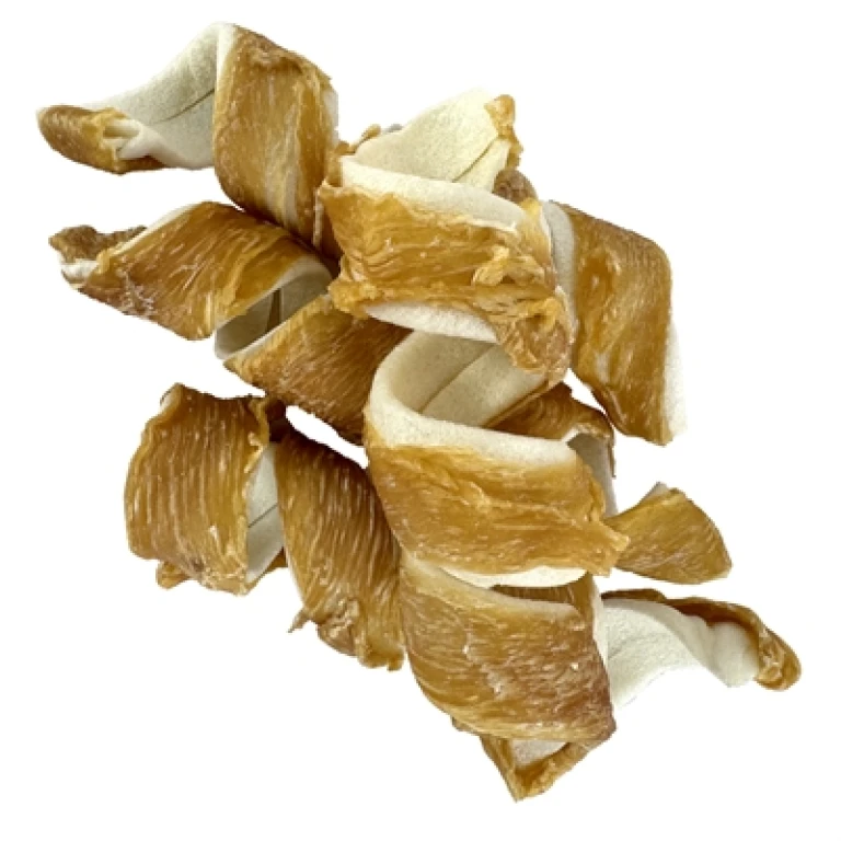 I AM Chicken Curls Hond Bot - Set van 10 stuks - 15 cm